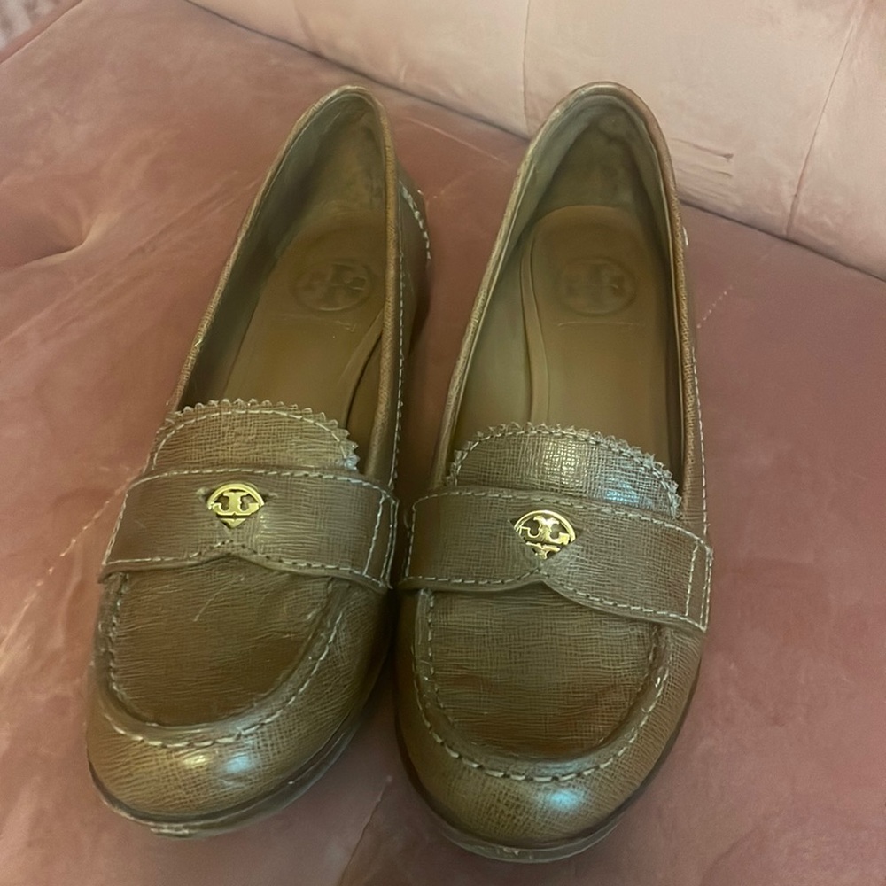 Tory Burch Brown Leather Loafers 7.5